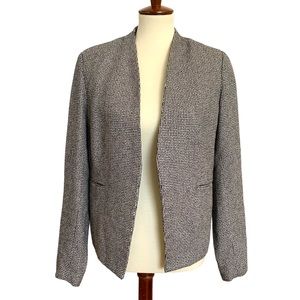 WILLI SMITH Blazer Jacket Open Front Black/White. Lined.